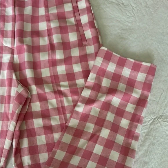 Zara Pink and White Checkered Pants size 28 - Picture 5 of 6